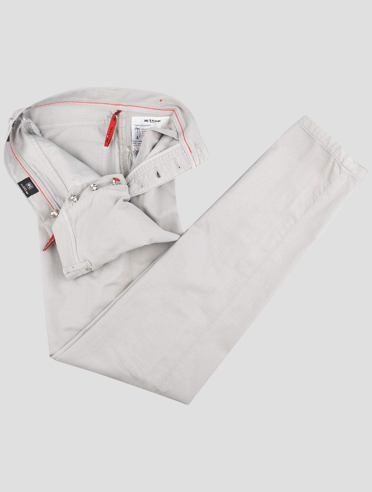 Kiton Gray Cotton Lyocell Ea Jeans