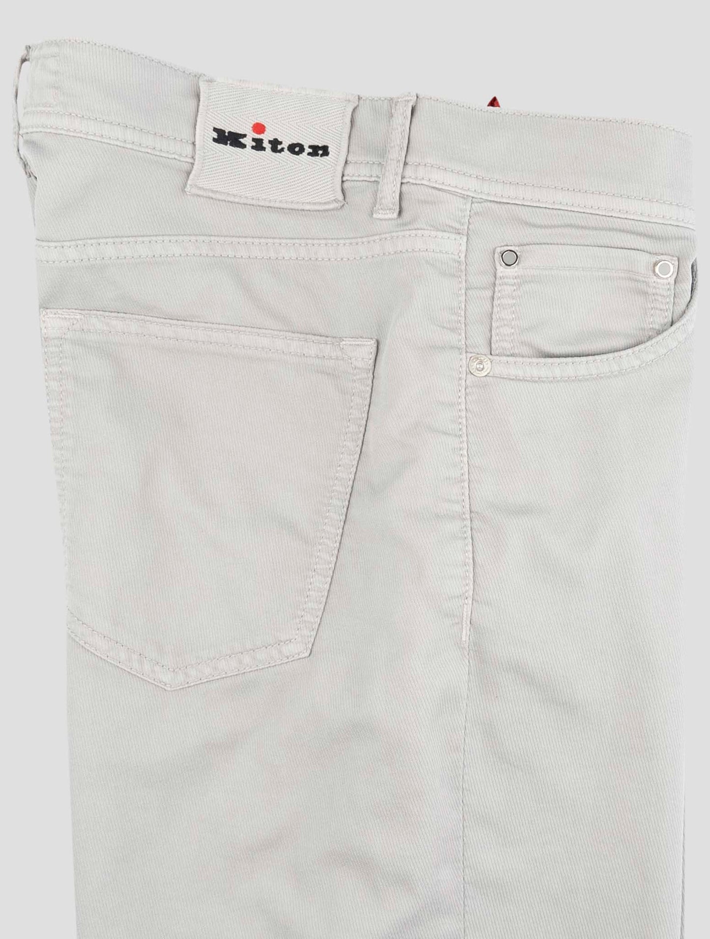 Kiton Gray Cotton Lyocell Ea Jeans