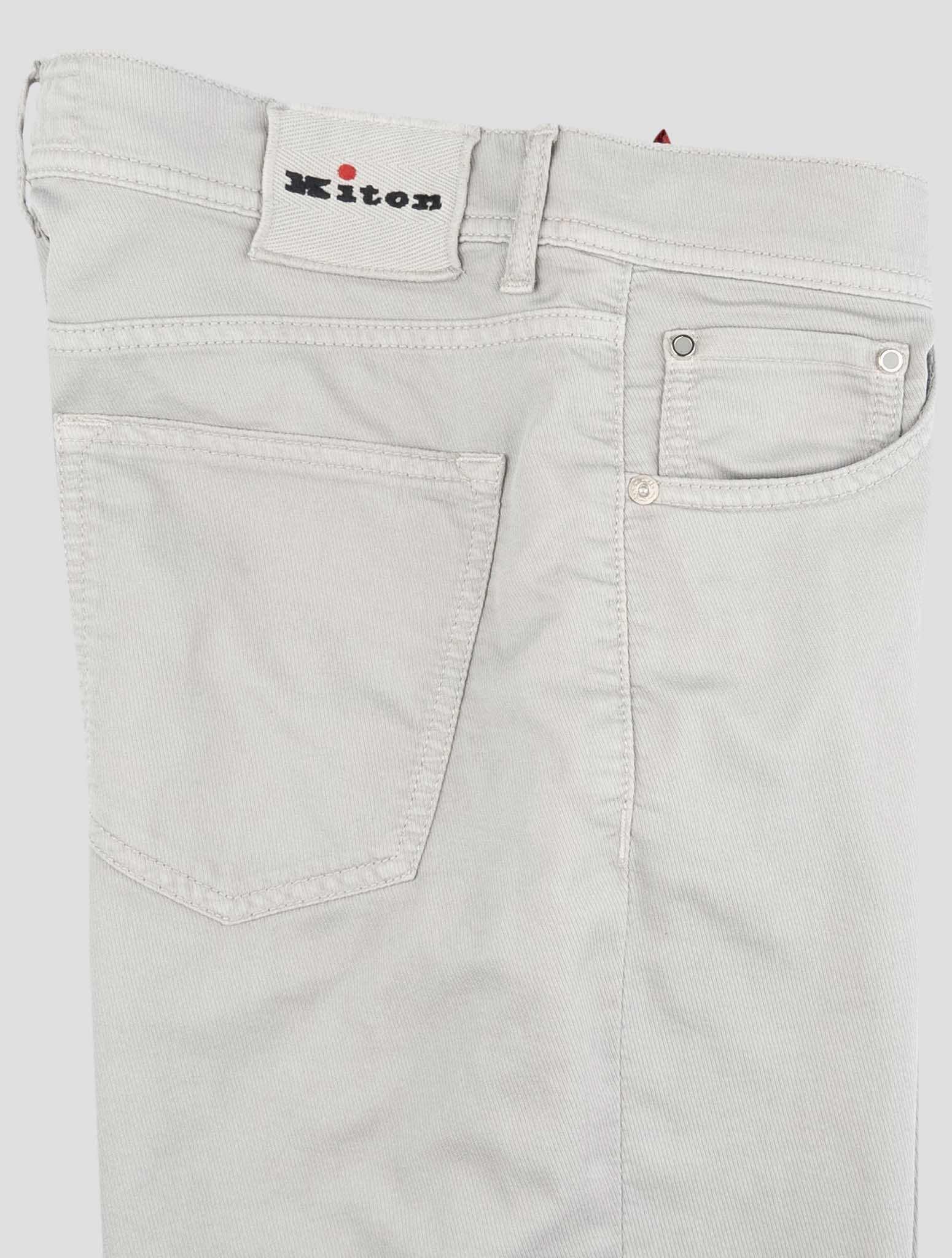 Kiton Gray Cotton Lyocell Ea Jeans