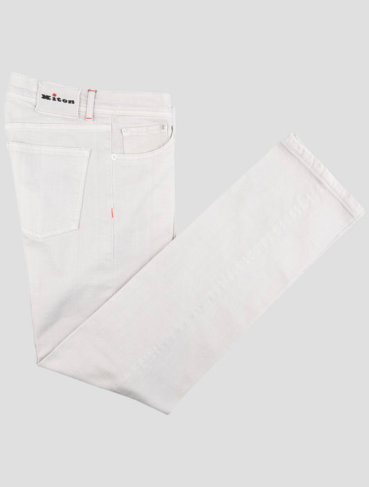 Kiton Gray Cotton Ea Jeans