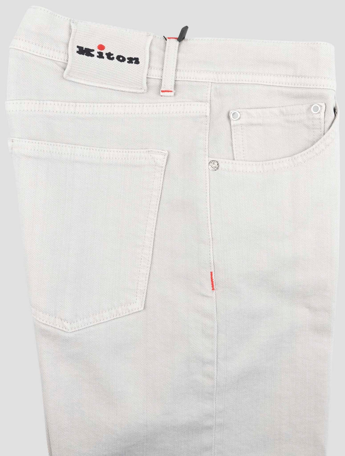 Kiton Gray Cotton Ea Jeans