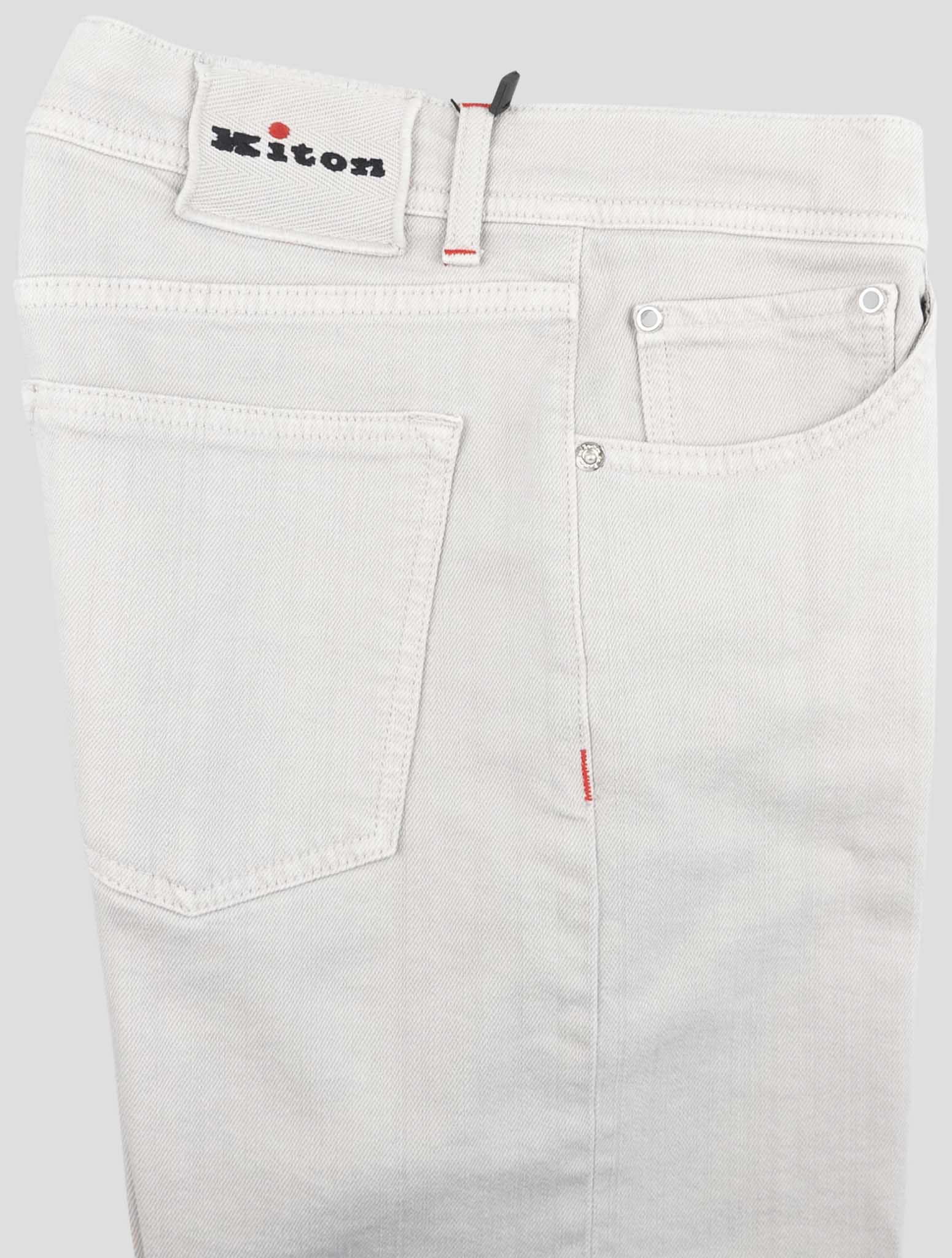 Kiton Gray Cotton Ea Jeans