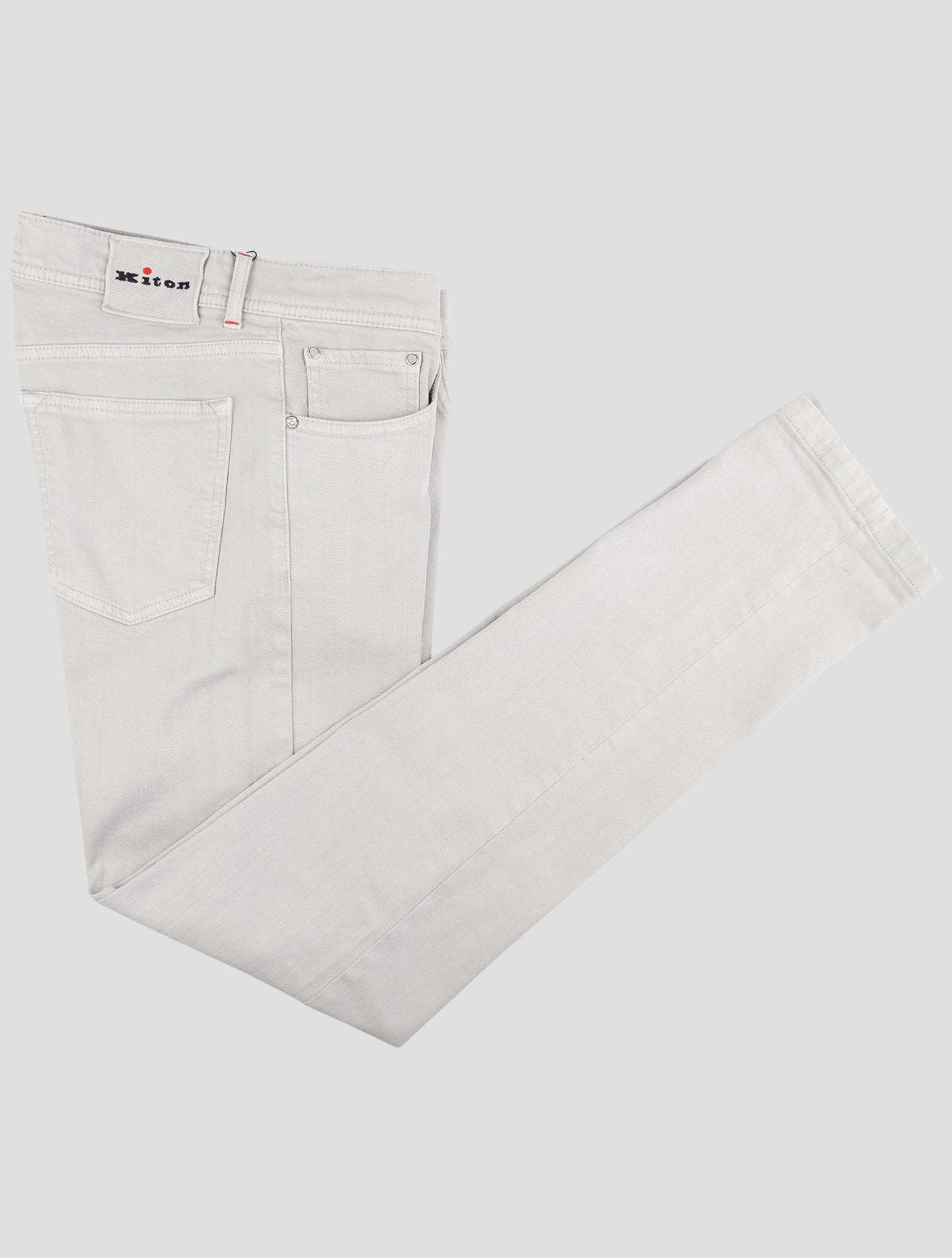 Kiton Gray Cotton Ea Jeans