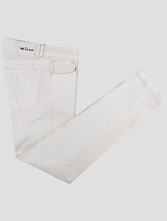 Kiton Gray Cotton Ea Jeans