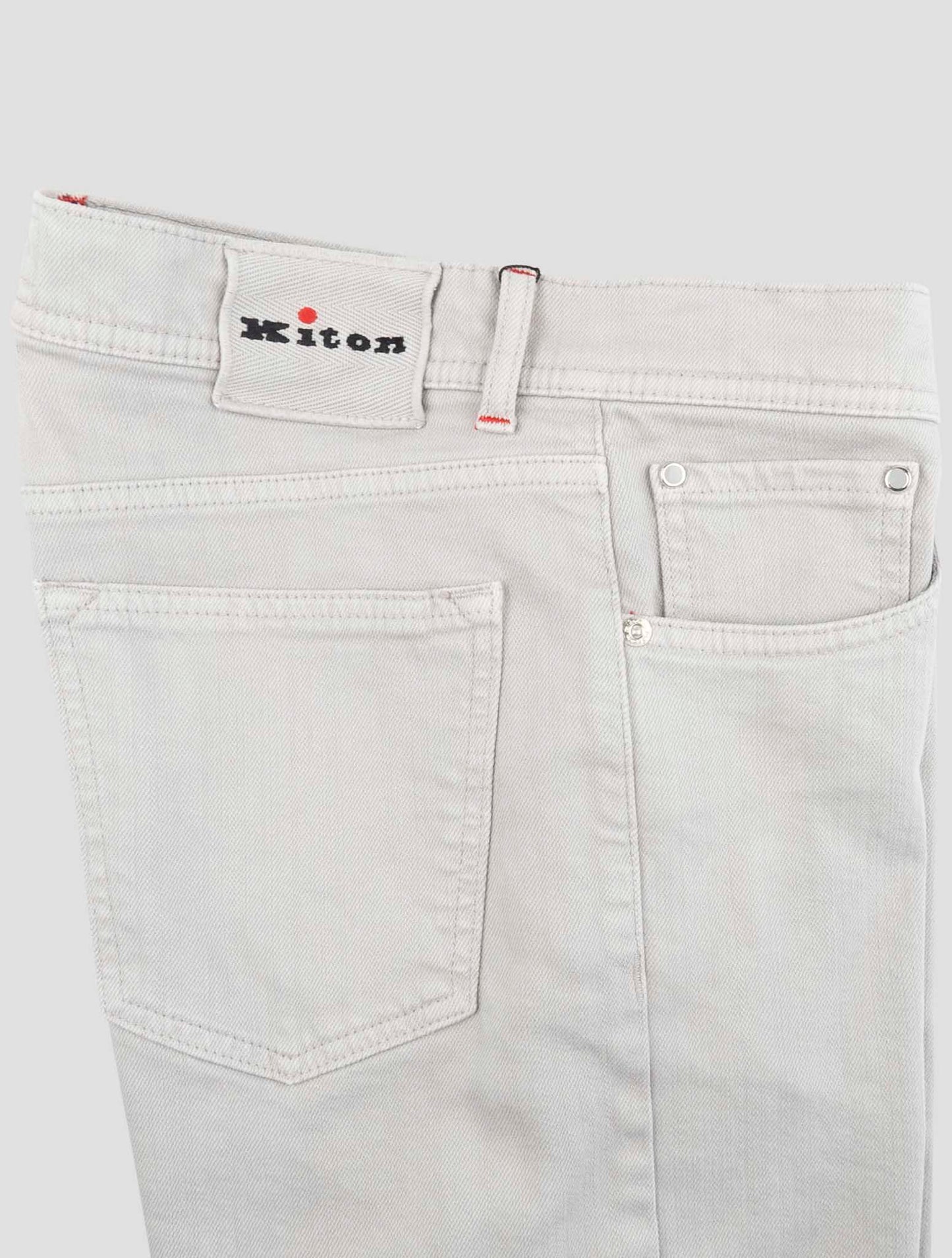 Kiton Gray Cotton Ea Jeans