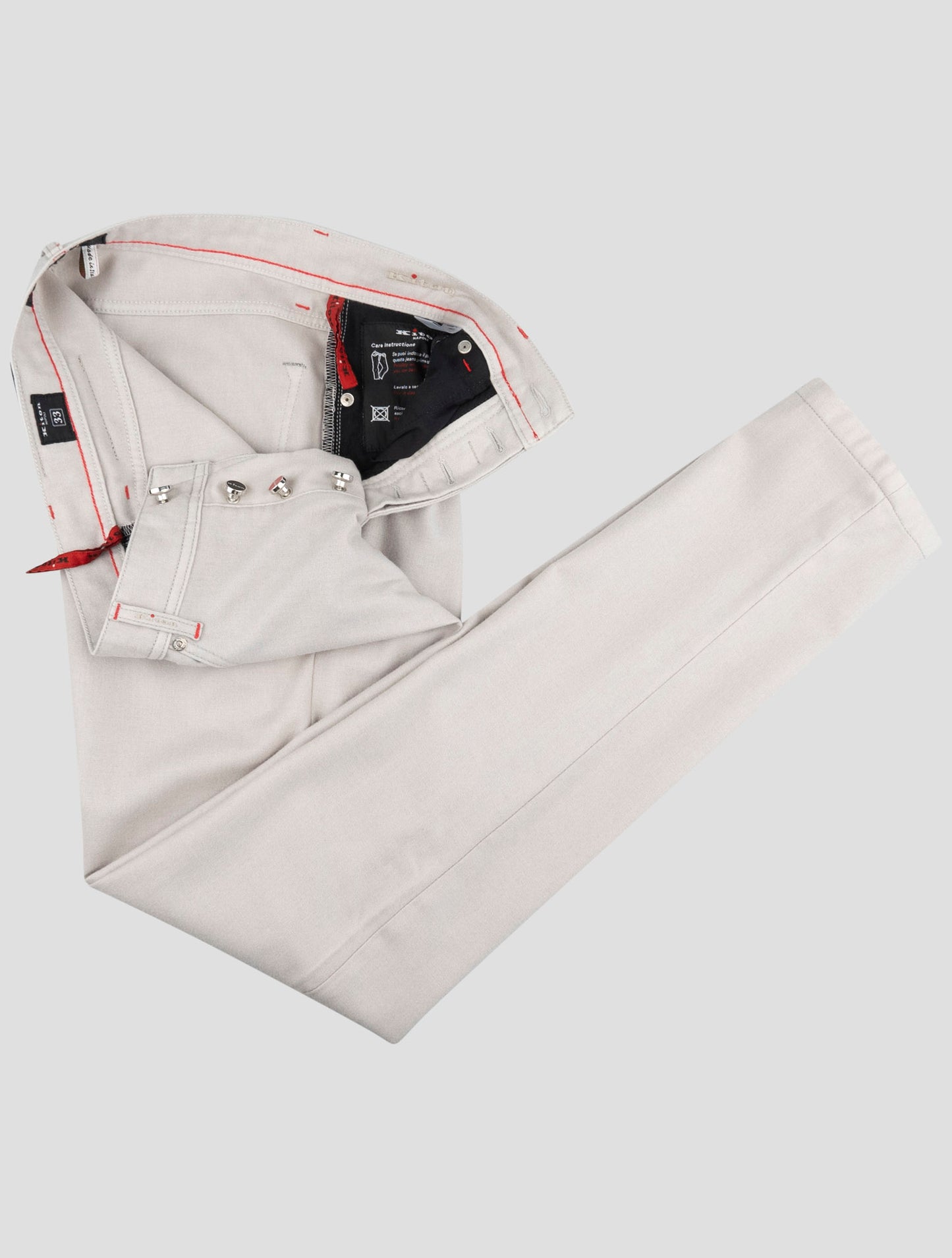 Kiton Gray Wool Pl Jeans