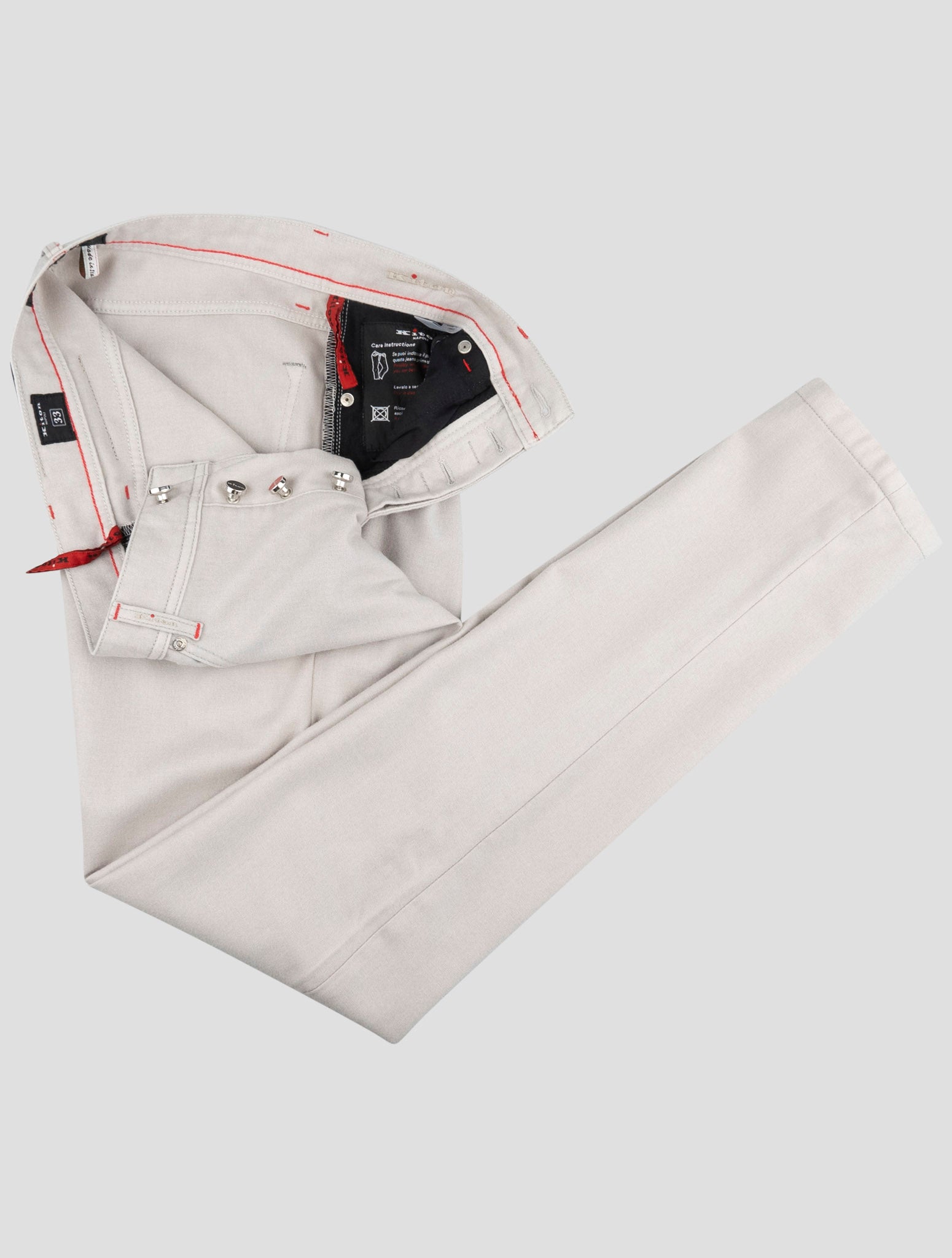 Kiton Gray Wool Pl Jeans