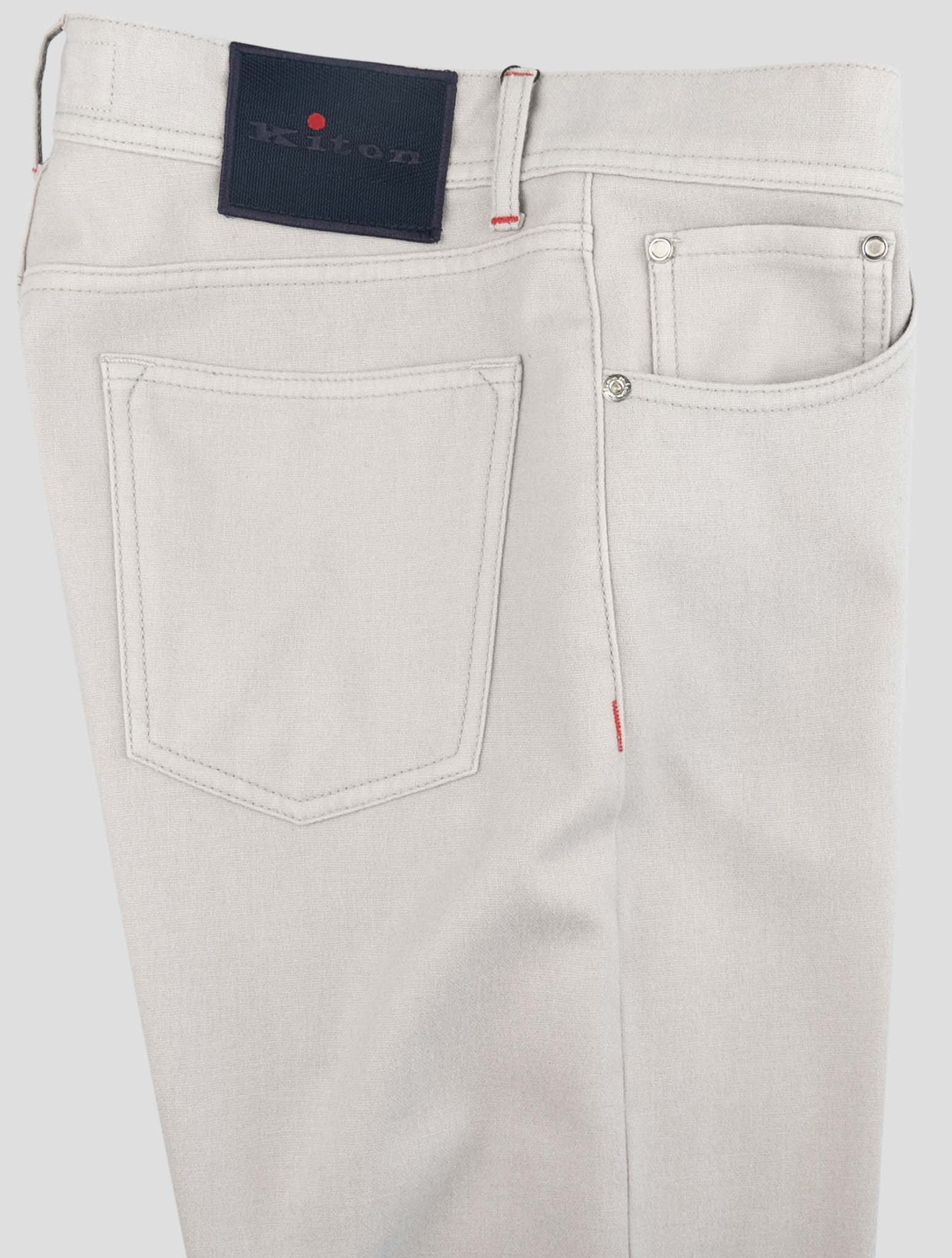 Kiton Gray Wool Pl Jeans