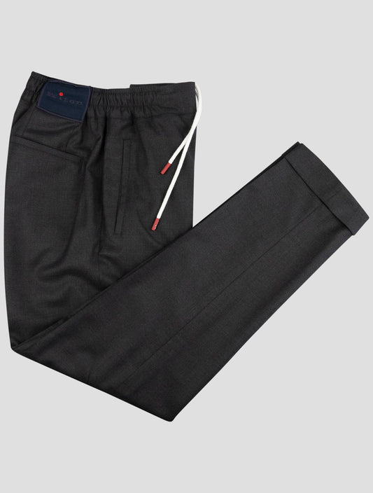 Kiton Dark Gray Virgin Wool Ea Pants