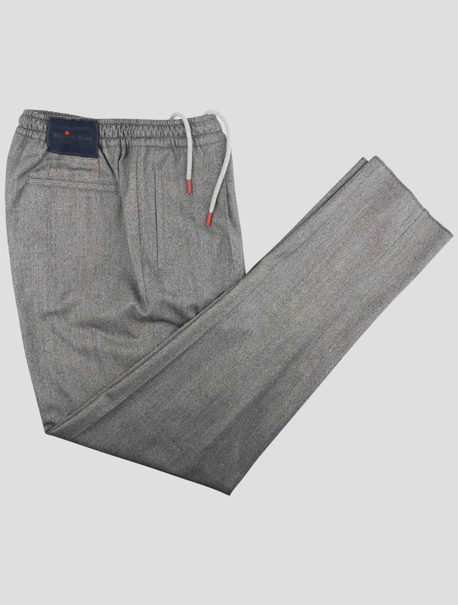 Kiton  Gray Virgin Wool Cashmere Pa Ea Pants