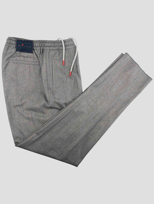 Kiton  Gray Virgin Wool Cashmere Pa Ea Pants