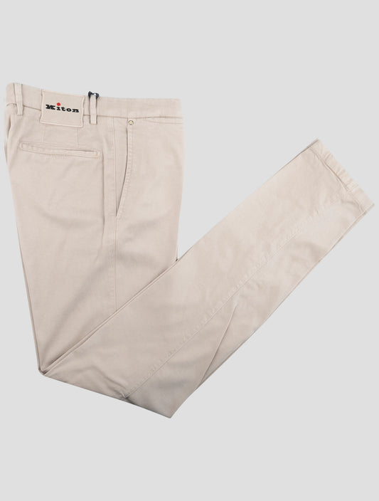 Kiton Beige Lyocell Ea Pants