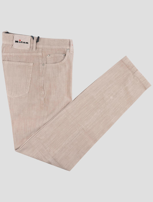 Kiton Beige Cotton Ea Velvet Jeans