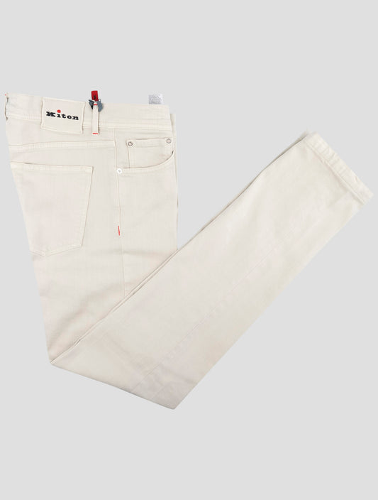 Kiton Beige Cotton Ea Jeans