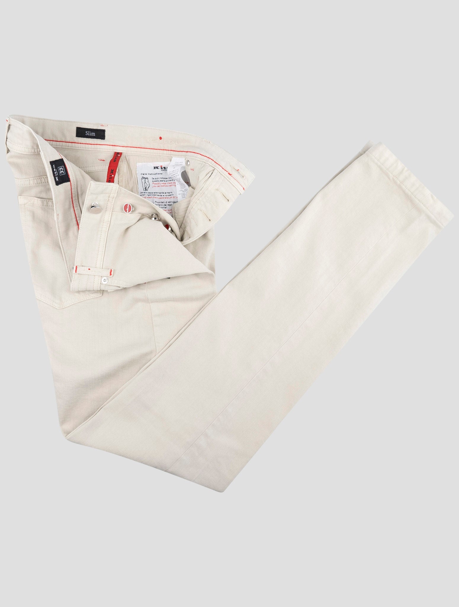 Kiton Beige Cotton Ea Jeans