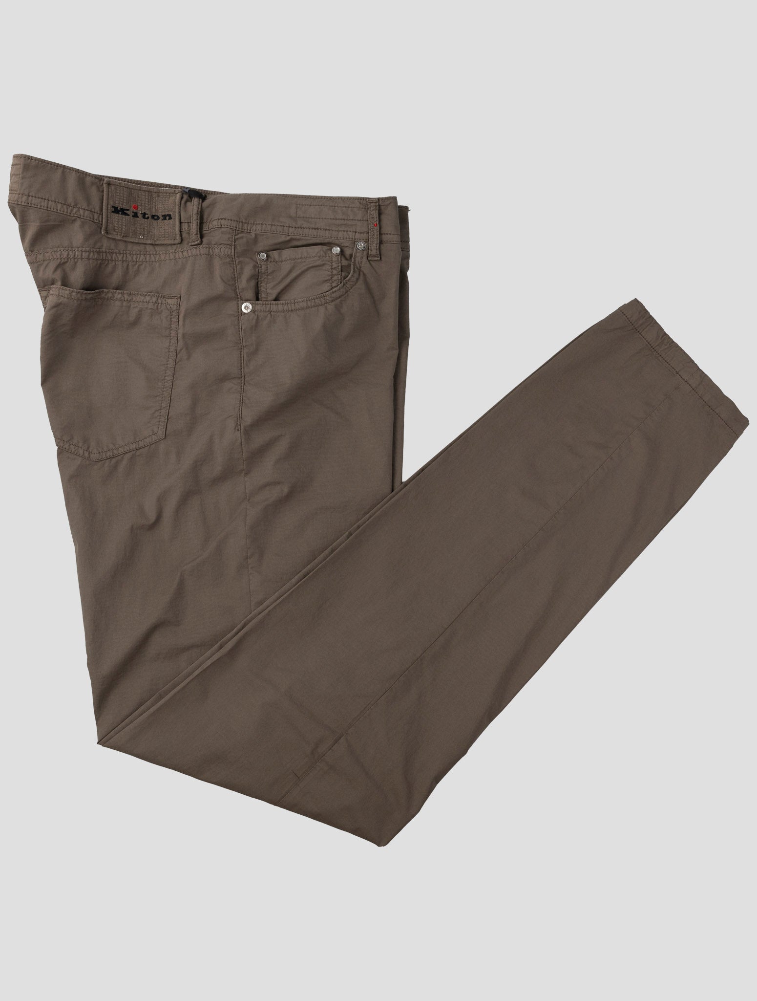 Kiton Brown Cotton Ea Jeans