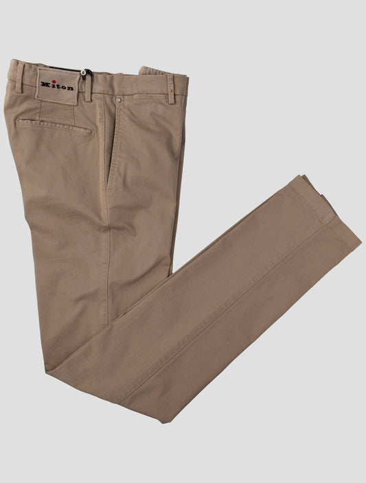 Kiton Brown Cotton Ea Pants