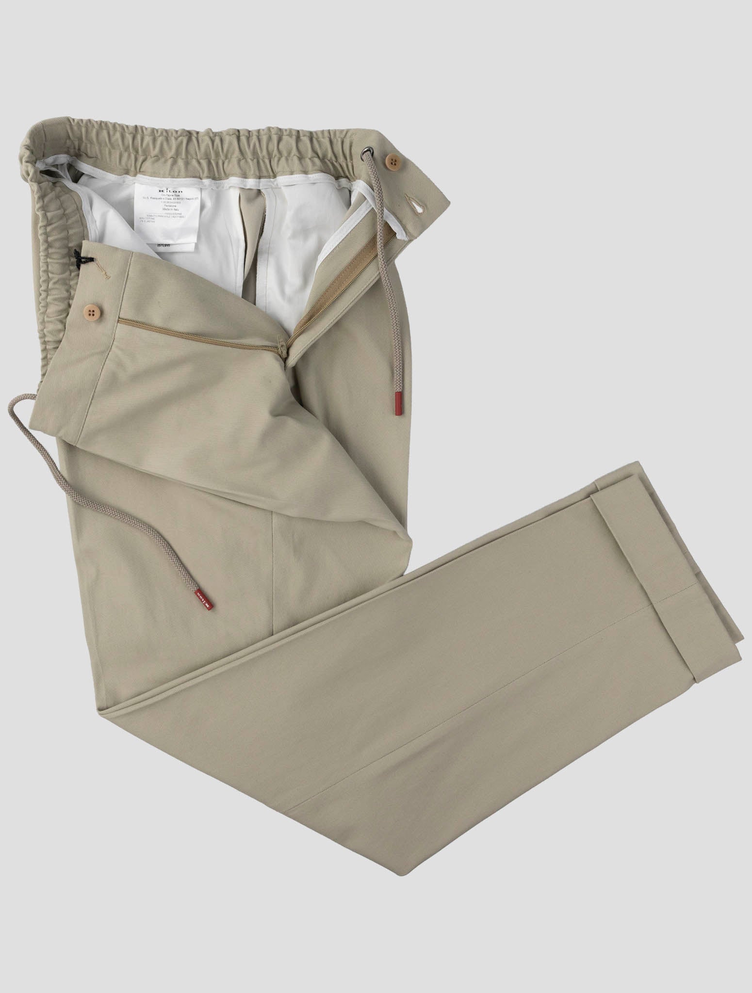 Kiton Beige Cotton Ea Pants