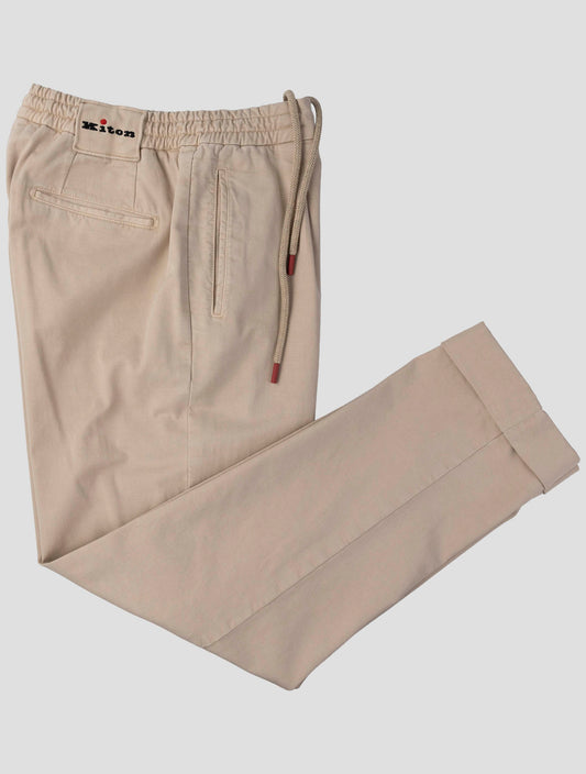Kiton Beige Lyocell Cotton Ea Pants