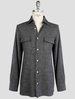 Kiton Gray Virgin Wool Silk Pa Cotton Ea Shirt