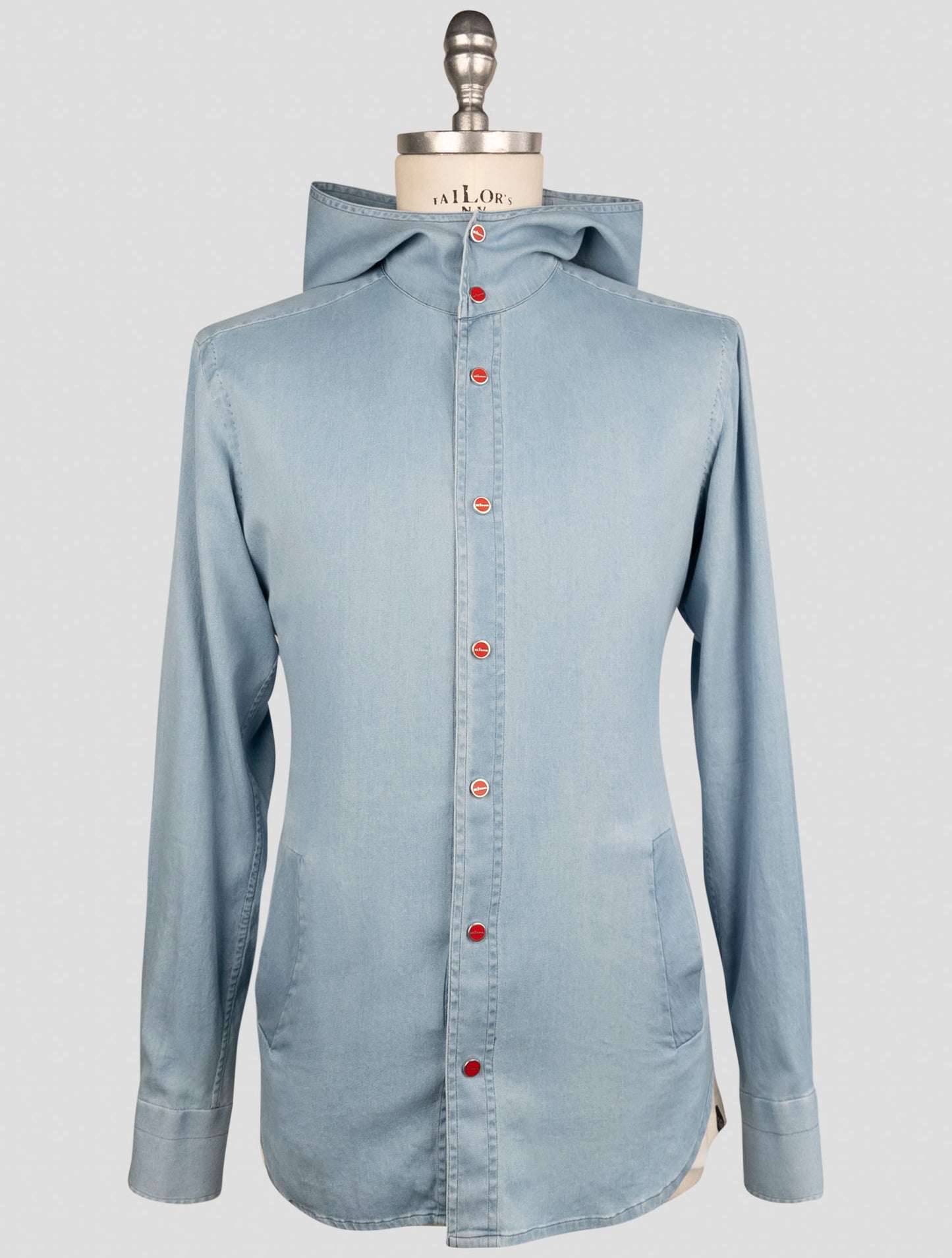 Kiton Light Blue Cotton Ea Shirt Mariano