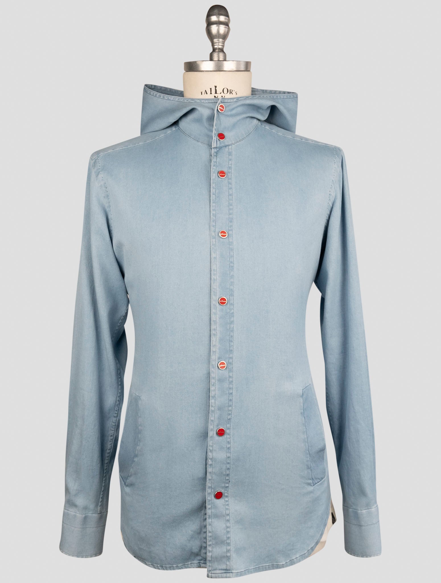 Kiton Light Blue Cotton Ea Shirt Mariano