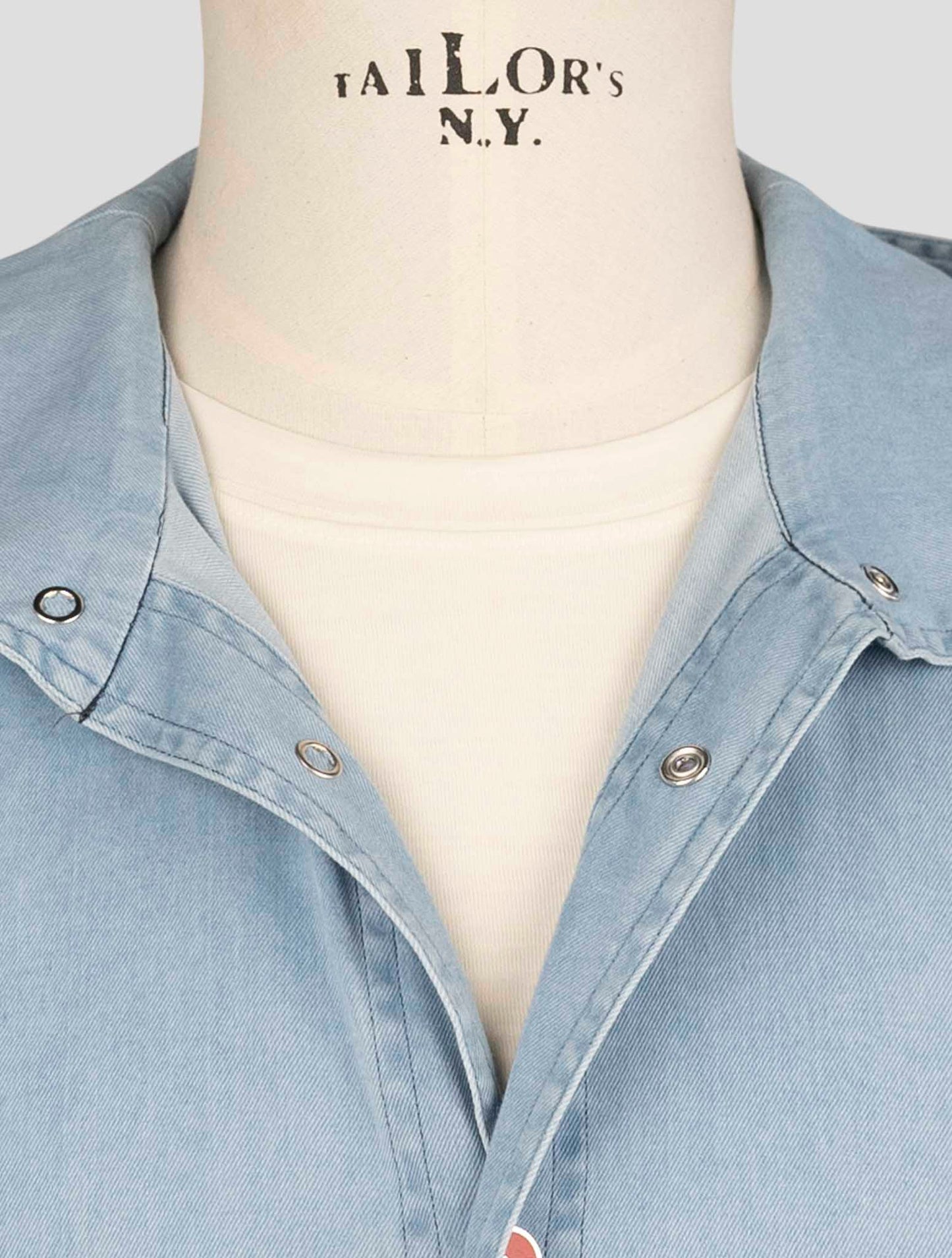 Kiton Light Blue Cotton Ea Shirt Mariano