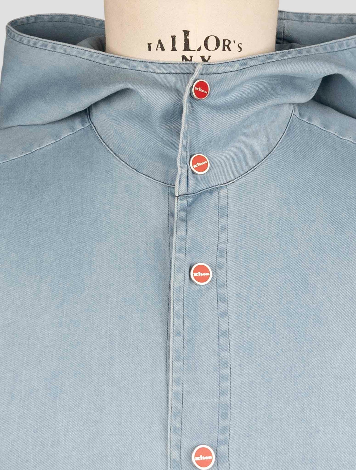 Kiton Light Blue Cotton Ea Shirt Mariano