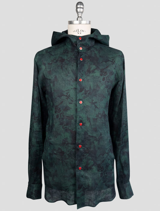 Kiton Green Linen Shirt Mariano