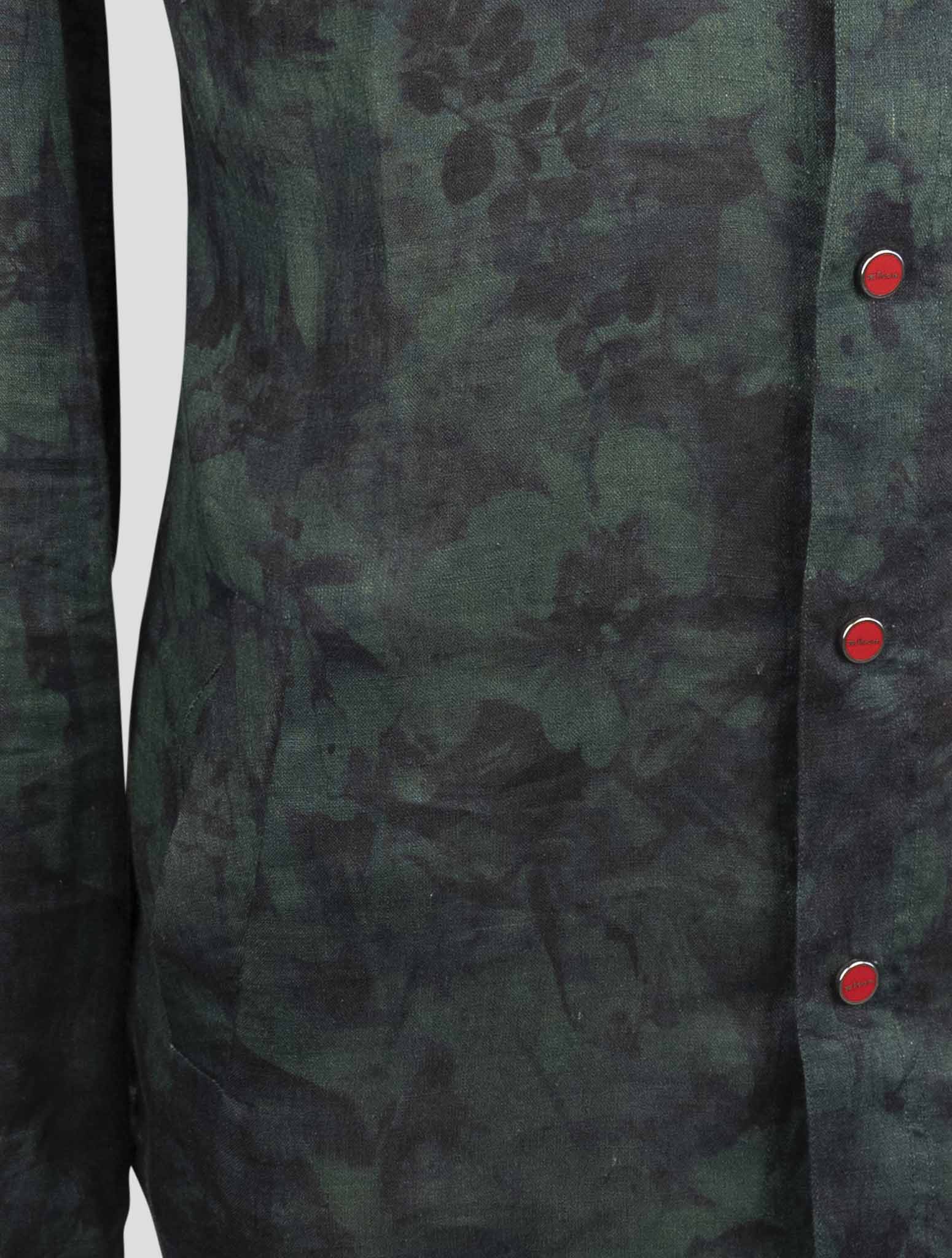 Kiton Green Linen Shirt Mariano