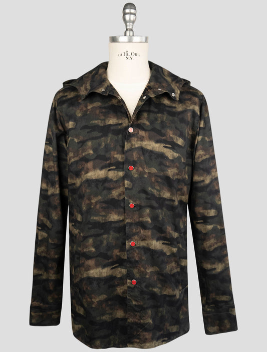 Kiton Green Cotton Shirt Mariano