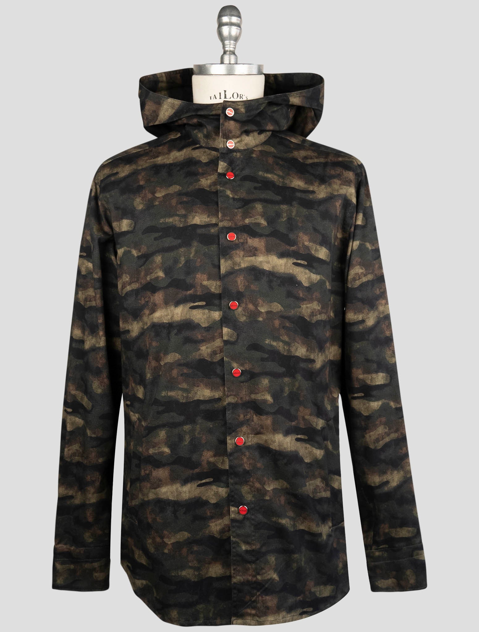 Kiton Green Cotton Shirt Mariano