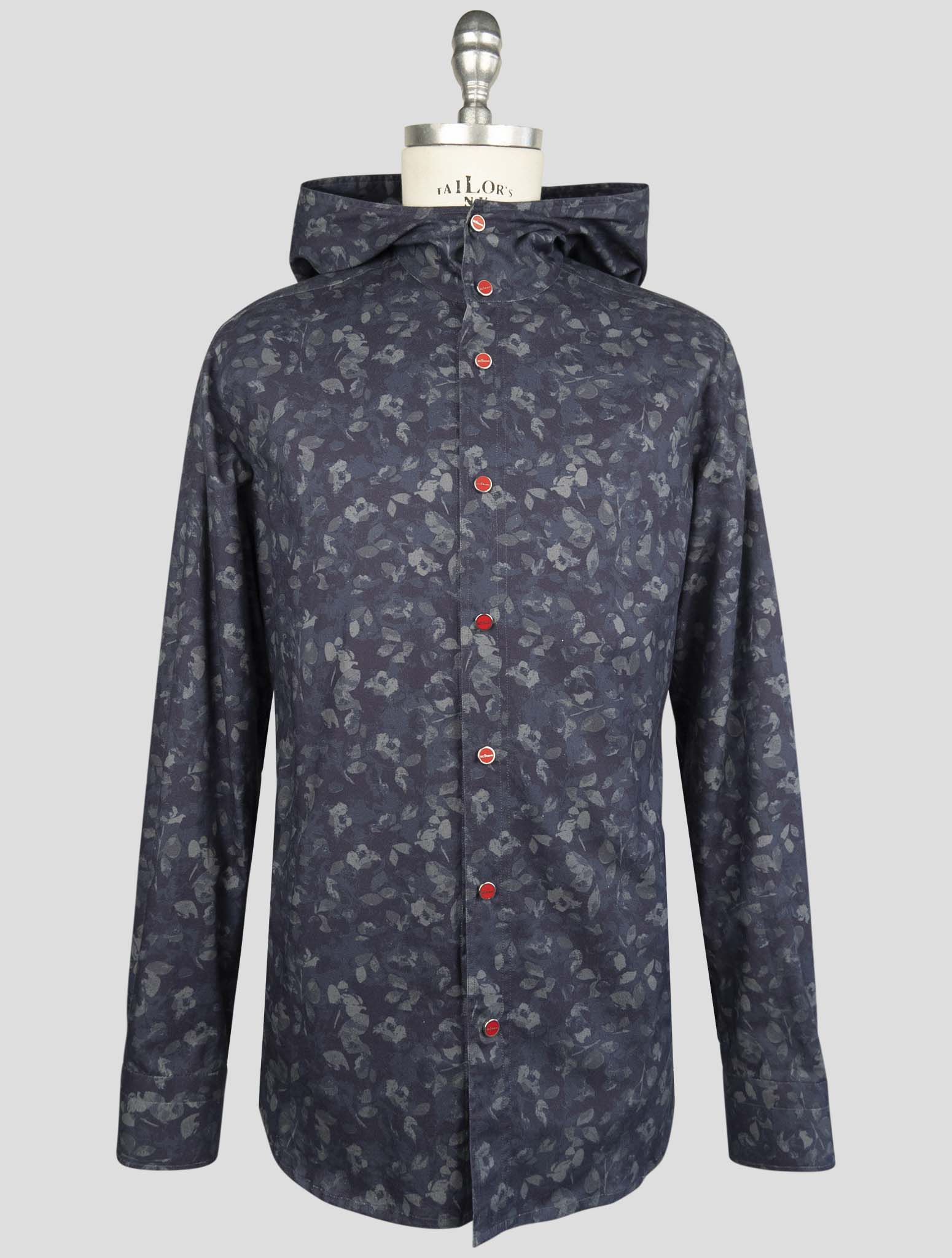 Kiton Blue Cotton Shirt Mariano
