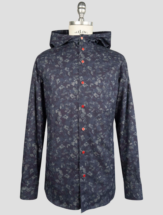 Kiton Blue Cotton Shirt Mariano