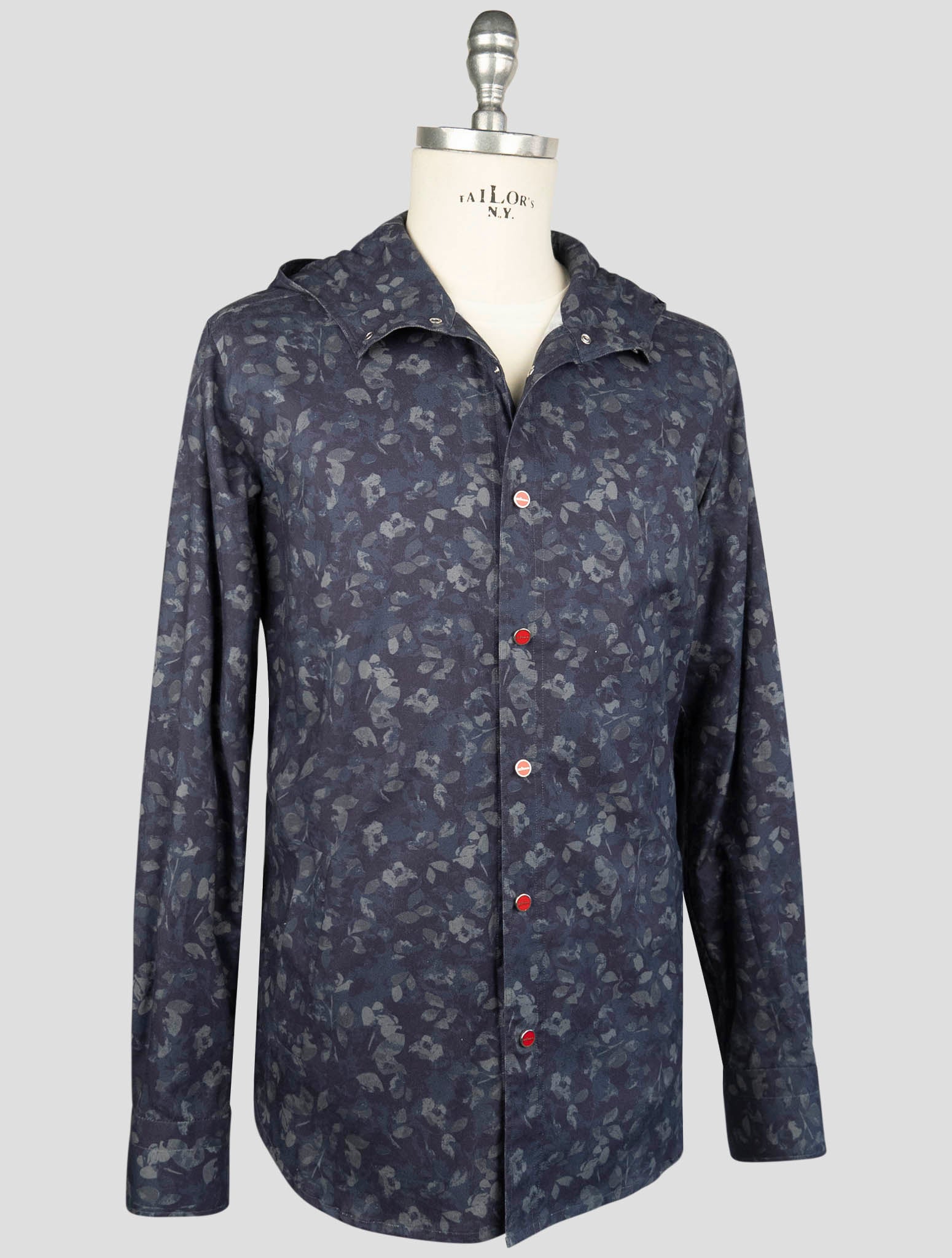 Kiton Blue Cotton Shirt Mariano