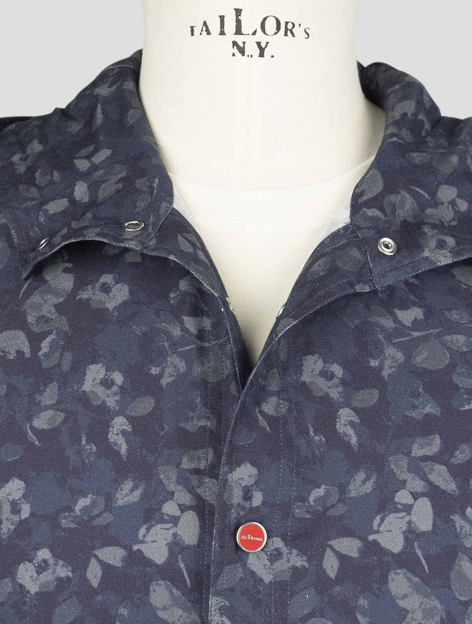 Kiton Blue Cotton Shirt Mariano