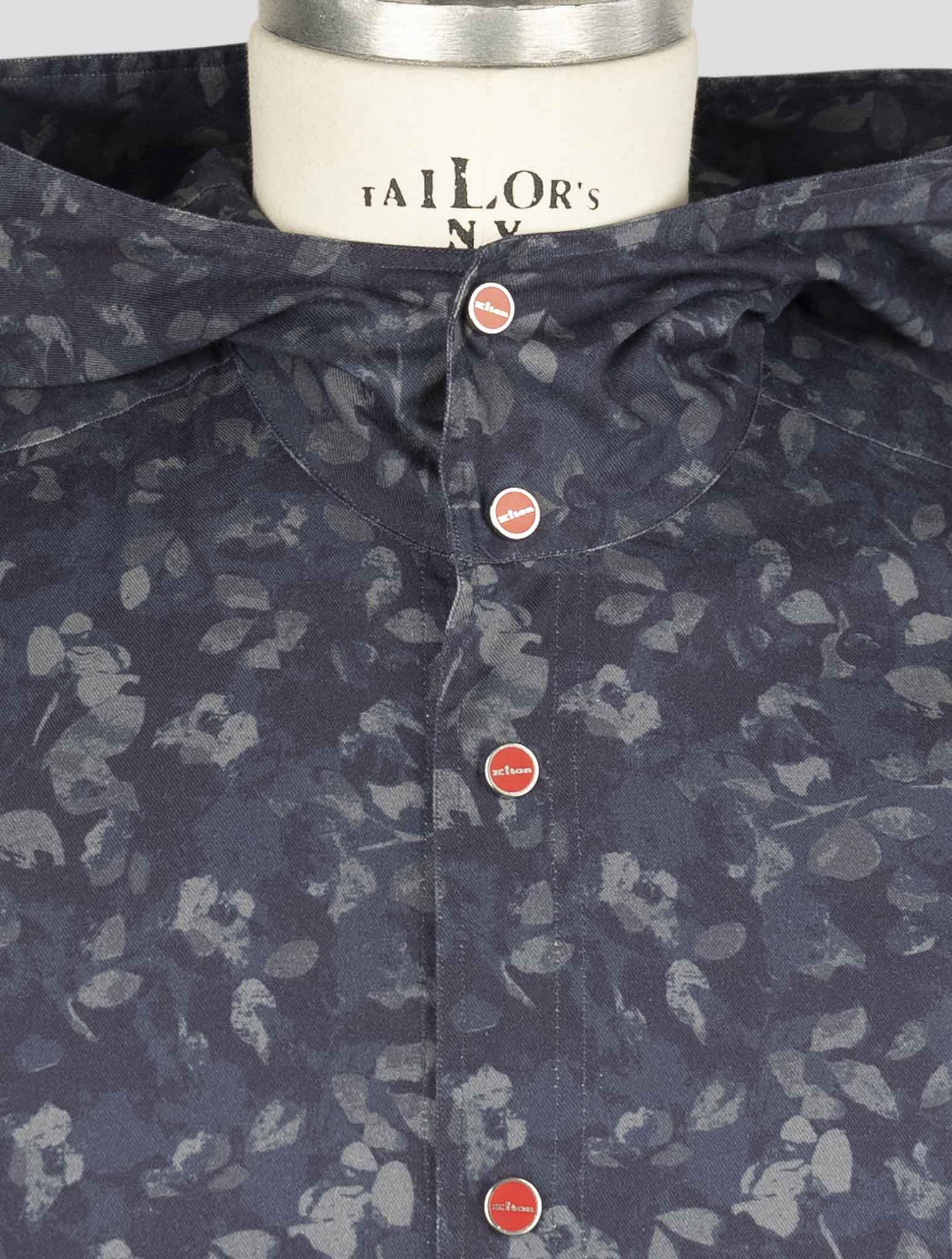 Kiton Blue Cotton Shirt Mariano