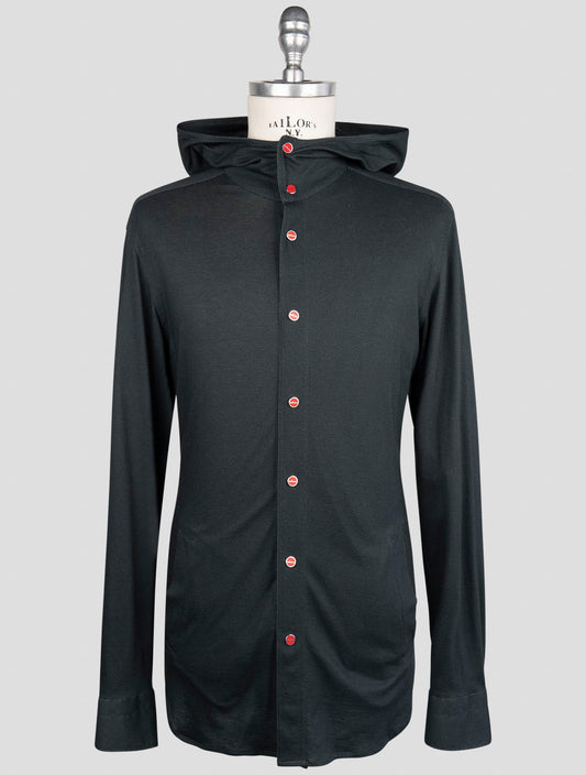 Kiton Green Cotton Cashmere Shirt Mariano