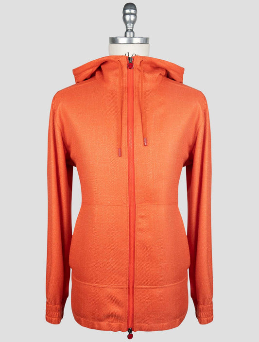 Kiton Orange Wool Cashmere Silk Linen Shirt Umbi