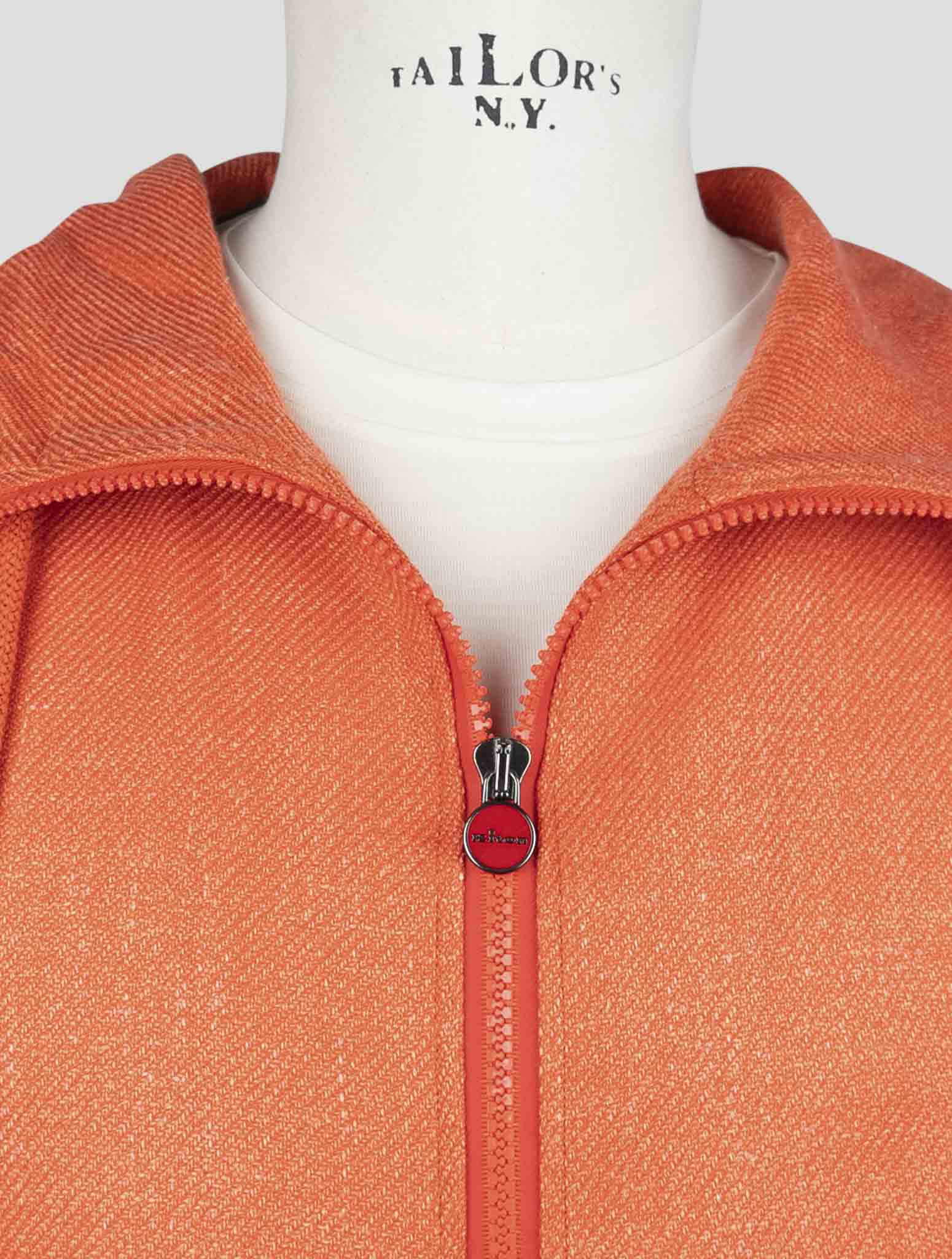 Kiton Orange Wool Cashmere Silk Linen Shirt Umbi