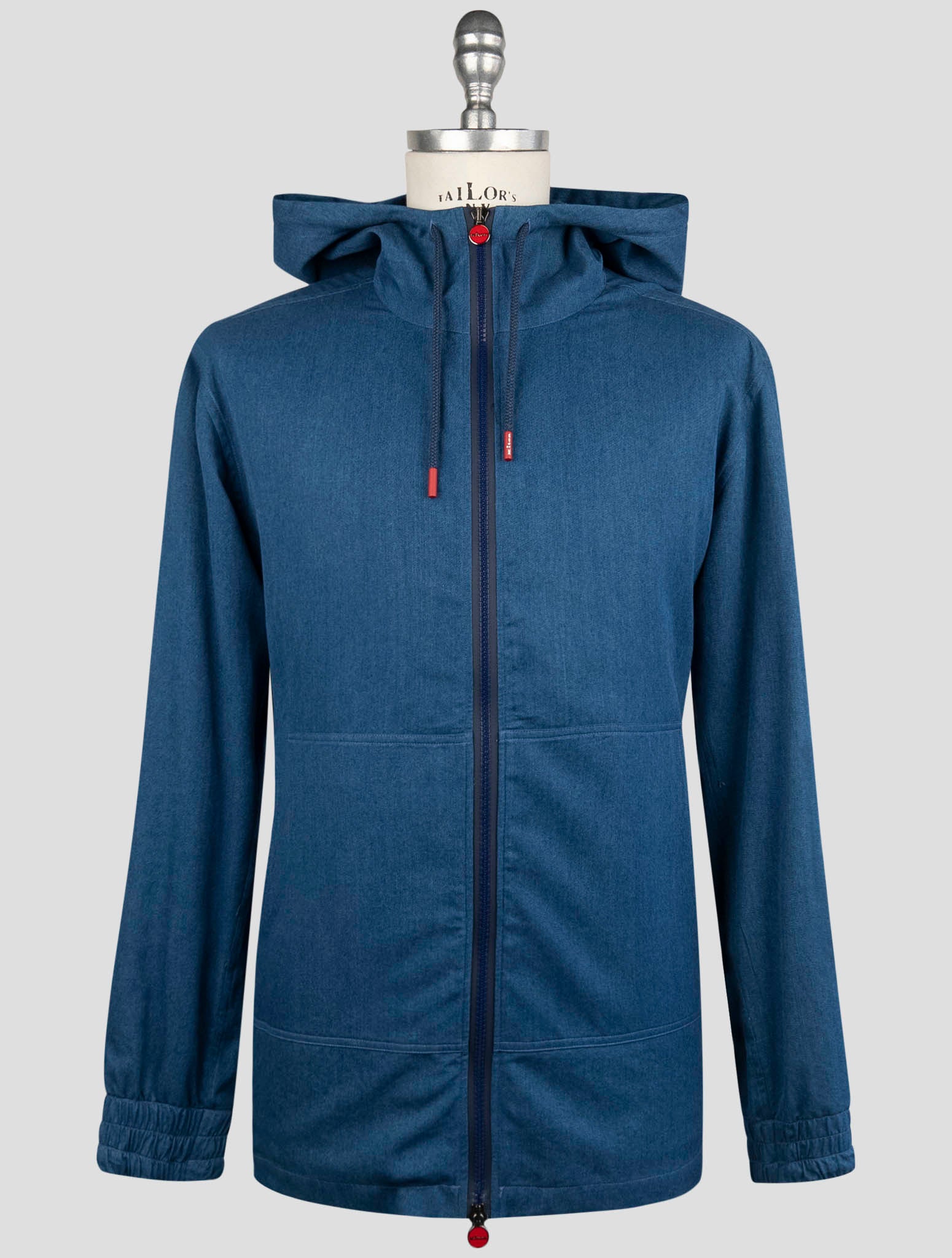 Kiton Blue Cotton Shirt Umbi