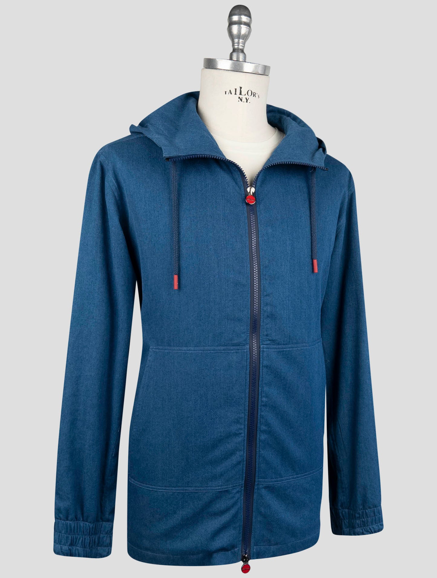 Kiton Blue Cotton Shirt Umbi