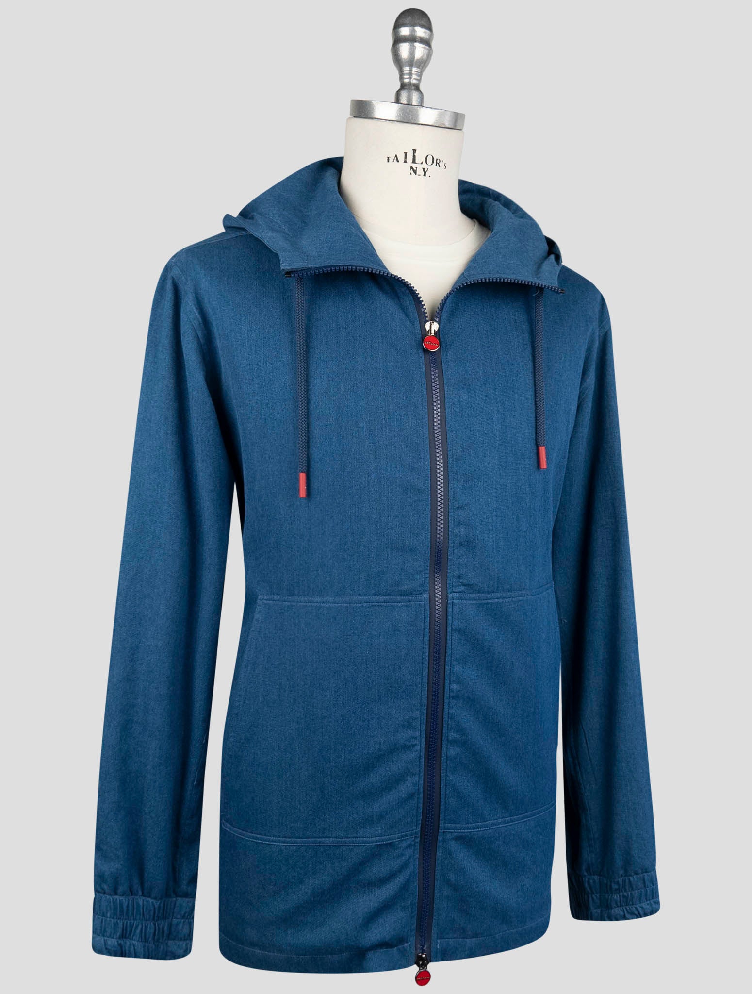 Kiton Blue Cotton Shirt Umbi