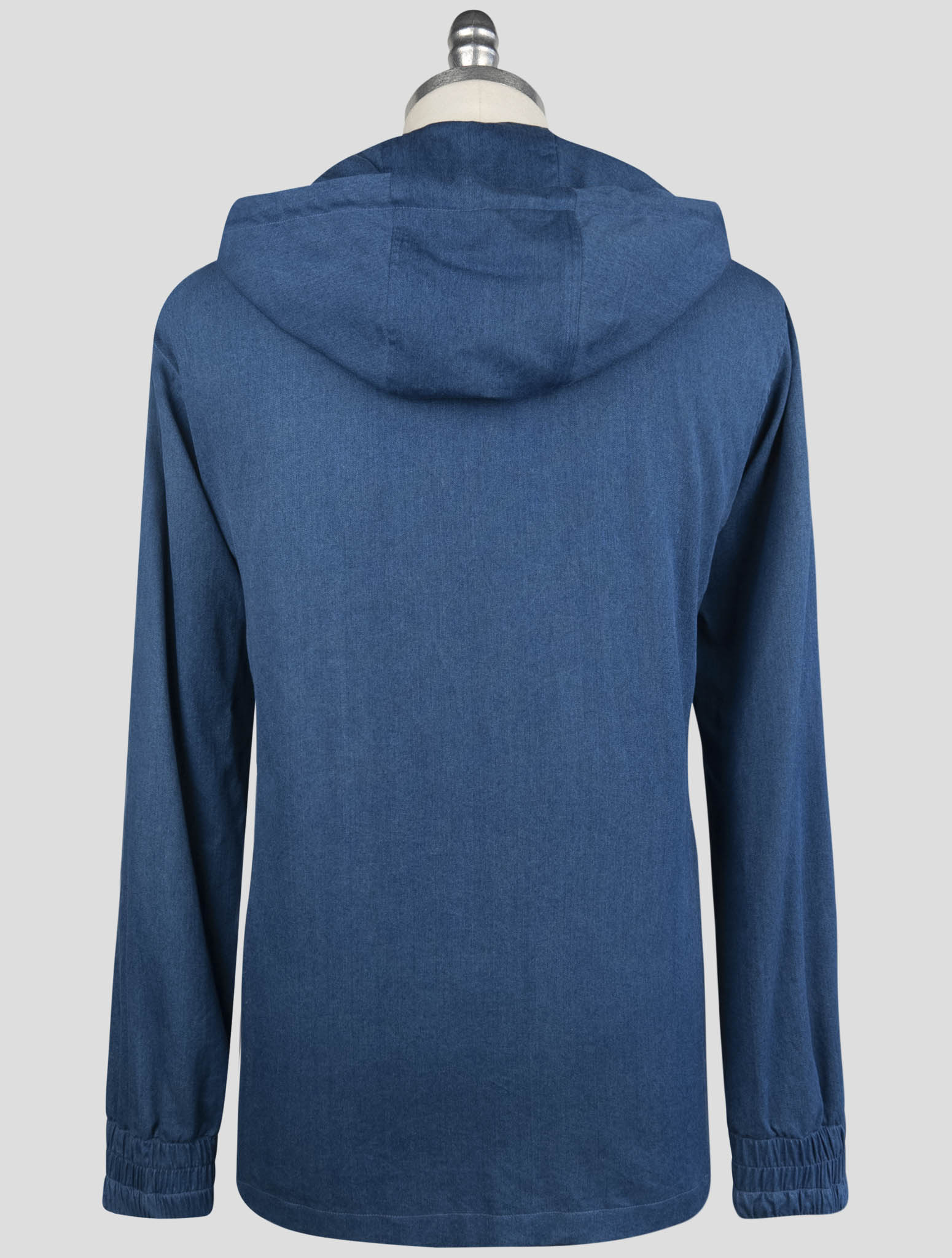 Kiton Blue Cotton Shirt Umbi
