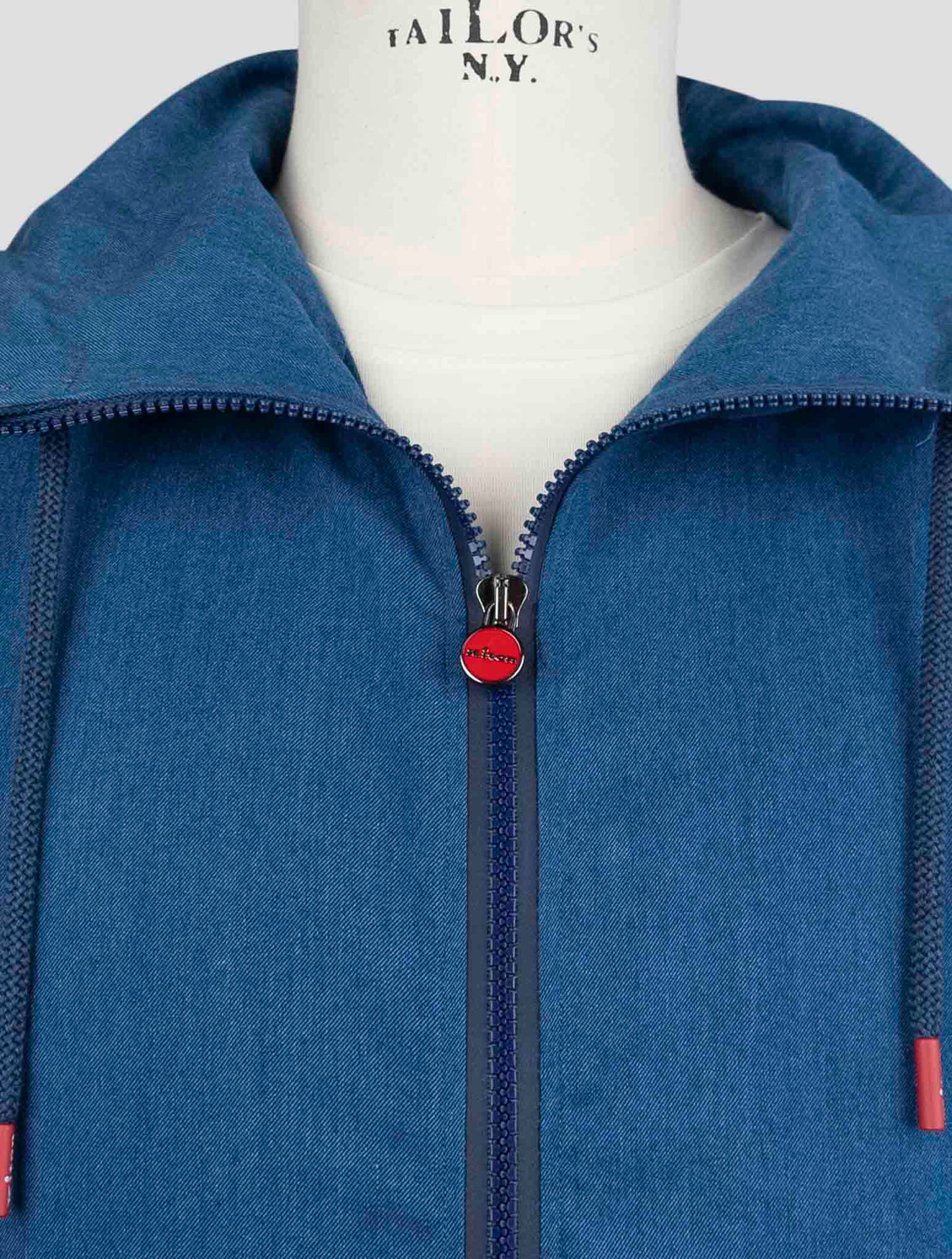 Kiton Blue Cotton Shirt Umbi
