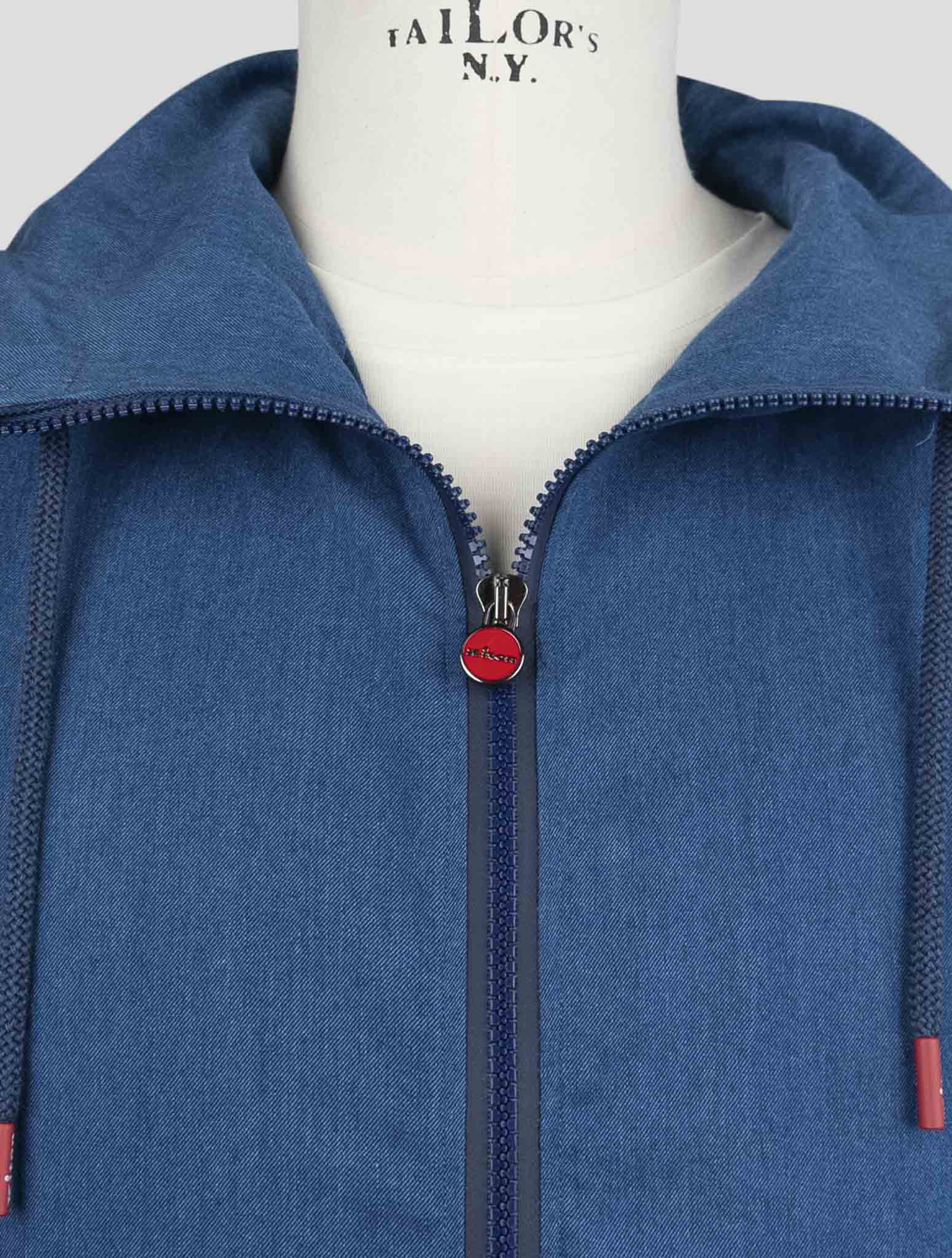 Kiton Blue Cotton Shirt Umbi