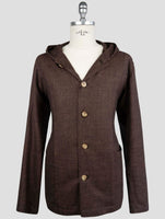 Kiton Brown Virgin Wool Silk Linen Shirt Luca