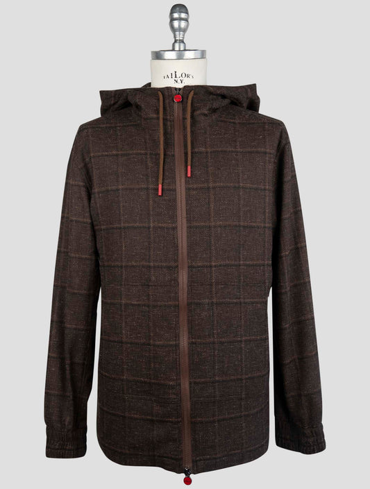 Kiton Brown Virgin Wool Linen Pa Ea Shirt Umbi