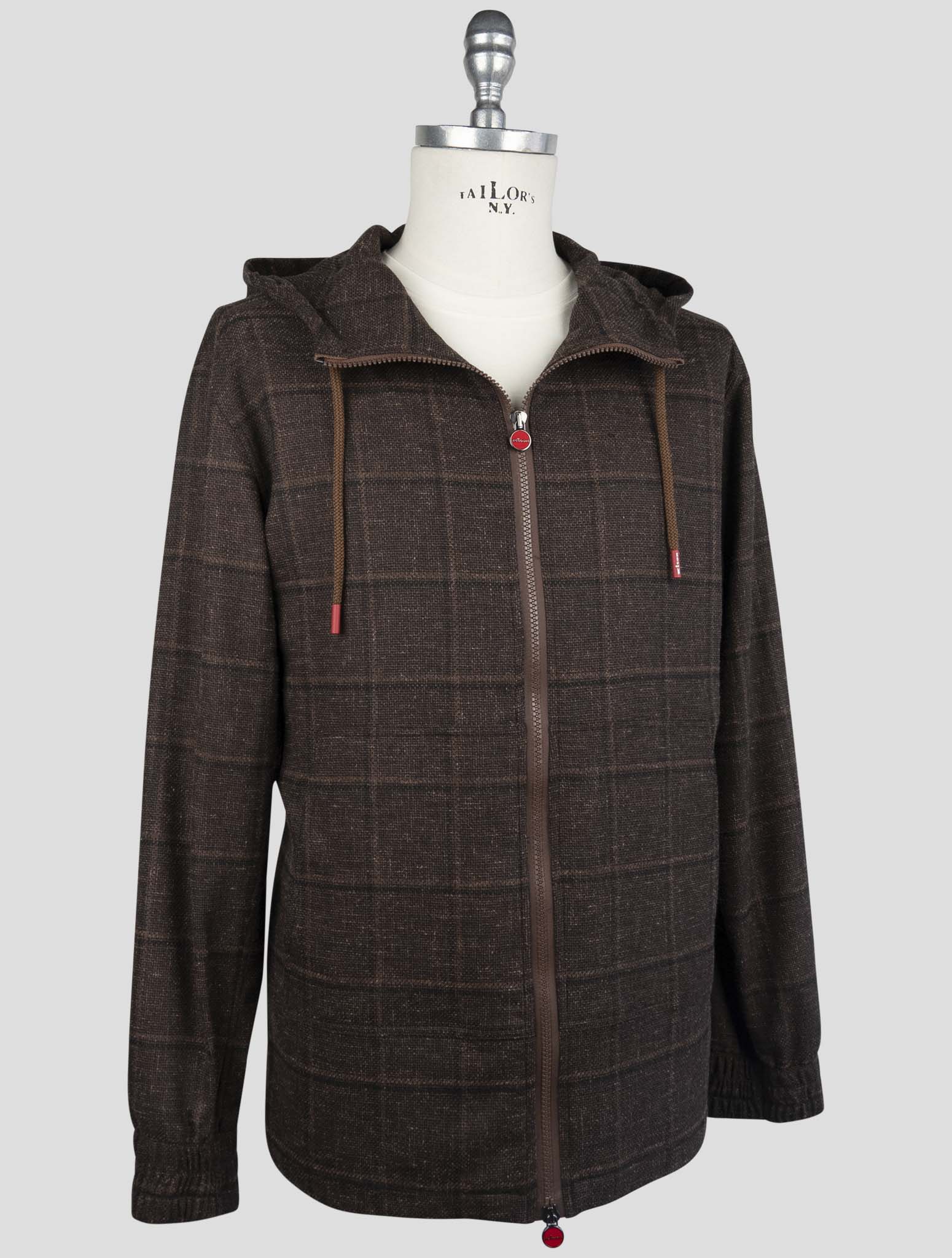 Kiton Brown Virgin Wool Linen Pa Ea Shirt Umbi