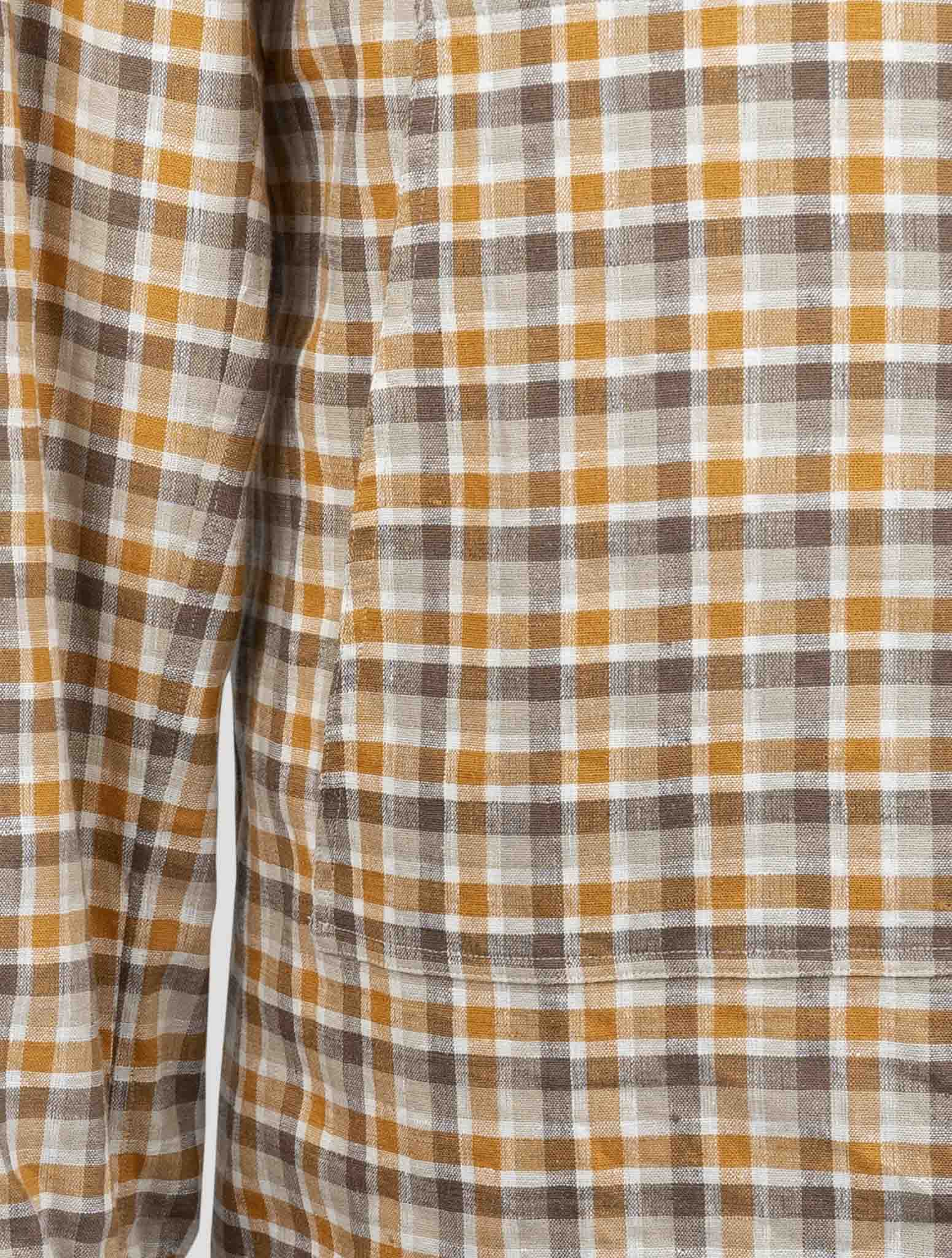 Kiton Multicolor Linen Ea Pl Shirt Umbi